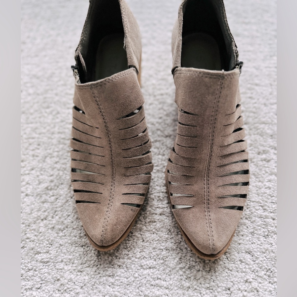 Beige Ankle Booties 6.5